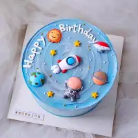 在飛比找蝦皮購物優惠-【C♥L】烘焙蛋糕裝飾   太空人太空人  火箭星球  插件