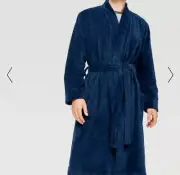 PETER ALEXANDER NAVY JACQUARD L/XL GOWN BATHROBE BNWT-RRP $119.00-FREE POSTAGE