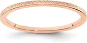[JewelryWeb] 14kr 1.2mm Criss cross Pattern Stackable Band Ring Size 8.5-Stackable-Ring for Women and Men