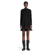 [SACAI] Suiting Mix Knit Dress Black