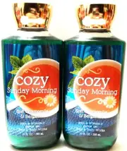 Bath Body Works COZY SUNDAY MORNING Chamomile Bergamot Shower Gel, 10 oz NEW x 2