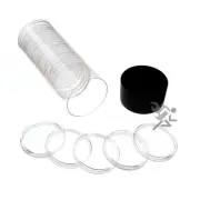 Black Capsule Tube & 20 AirTite H39 Direct Fit Coin Holders 1oz Silver Rounds