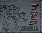 [Animation] Godzilla Kaiju King of Monsters Embossed Wallet/Purse Bi-Fold ID & Card Holder, Grey, Grey, Einheitsgröße, Bi-Fold