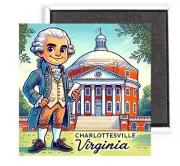 Charlottesville Virginia FRIDGE MAGNET travel souvenir Thomas Jefferson