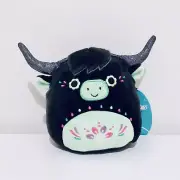 Squishmallows Catrina The Black Cow Day of the Dead Halloween 5" Plush BNWT