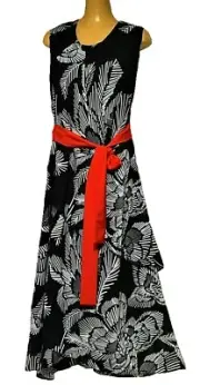 TS TAKING SHAPE plus sz S / 16 Tango Dress sash belt layered floaty NWT rrp$190!