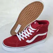 Vans Filmore Hi Suede Canvas Red Chili Pepper Sz Mens 9.5 Womens 11 Skater NEW