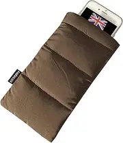 SAFACUS Thermal Phone Case Smart Phone Pouch for Camping Hiking Cold Proof Warm Cellphone Case Cover Bags For iPhone 6/7/8/X/Xs/SE/11/11pro,Samsung Galaxy (Brown)