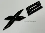 NEW GLOSS BLACK X2 BADGE REAR BOOT BACK FITS BMW X2