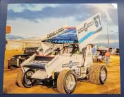 Kyle Larson #57 Plan B Sales Sprint Car In Car Shot 8x10 Glossy Photo