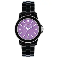 在飛比找momo購物網優惠-【GOTO】彩妝系列時尚手錶-黑x紫(GC0398B-33-