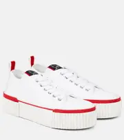 [Christian Louboutin] Christian Louboutin Super Pedro CL platform sneakers AU 9 white