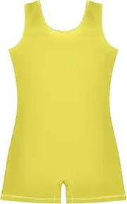 [GAIGEO] Girls Gymnastics Leotards Toddler Biketards Teens Ballet Dance Outfit Mimosa Mustard 2-3t