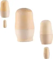 1 Set Unfinished Stacking Dolls Nesting Dolls for Educational Craft for Home Decor Family Your Own Ornaments