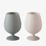 Set of 2 Silicone Unbreakable Wine Glasses - Smoke+Stone- Peterborough - Stemm