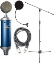 Blue Bluebird SL Microphone Bundle with Mic Boom Stand, XLR Cable and Pop Filter