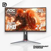 AOC C27G2Z 27" Curved Frameless Ultra-Fast Gaming Monitor FHD 1080p