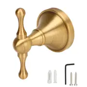 Wall Mounted Towel Hooks Double Prongs Copper Durable Rustproof Modern Elegant Style Coat Hooks for Coat Towel Shirt Type 1
