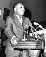 1966 Pastor - Activist MARTIN LUTHER KING JR at Church Glossy 8x10 Photo Poster