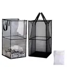 2Pcs Laundry Hamper Bag with HandlesPortable & Collapsible Dirty Clothes Mesh...