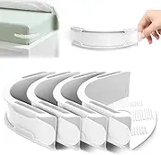 Bed Sheet Holder, Lock Sheet Holders 4PCS, New Bed Sheet Holder Fitted Sheet Straps, Corner Fitted Sheet Straps Size Sheet Fastener Universal for Mattress Small (White)