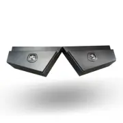 750 x 230 x 440mm BLACK Aluminium Flat Sheet Tapered Under Tray Tool Box 4WD