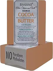 Nyassa Cocoa Butter Handmade Soap 150 gm with natural ingredients like Cocoa Butter, Vanilla Extracts, Mixed Fruit Extracts and Dry Fruits- almond, dried figs, pistachio. No Paraben, Cruelty Free