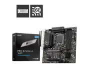 MSI PRO B760M-A WIFI mATX Motherboard, 4x DDR5~128GB, 2x PCI-E x 16, 1x PCI-E x 1, 2x M.2, 4x SATA, 4x USB 3.2 , 2x USB 2.0