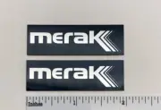 Merak Speaker Grill Badges PAIR Custom Made Silver Aluminum
