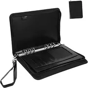 Sewroro Multi-Function Zippered Portfolio Binder Office Folder Material A5 Portfolio Binder Organized Storage
