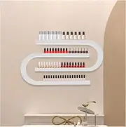 Perfume Essential Oil Wall Shelf Lipstick Organizer, U Shape Metal Wall Mounted Nail Polish Storage Racks, White Display Rack Cosmetic Display Case,White,2P