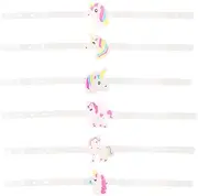 HONMEET 12 Pcs Luminous Unicorn Bracelets for Glow the Dark Bangle Party Supplies for Birthdays Events Classroom Rewards and Fun Celebrations