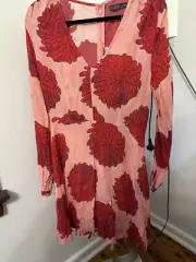 Mister Zimi Size 14 Lotus Paige Mini Dress Viscose Long Sleeves NEW