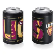 Brisbane Lions AFL Insulated Stainless Steel Can Cooler with Twist Top Lid
