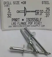 5/32 BLIND RIVET LARGE FLANGE HD .251-.375 GRIP STEEL RIVET STEEL MANDREL (500)