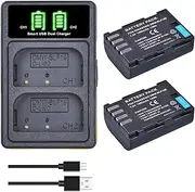 2Pcs 1860mAh DMW-BLF19E DMW-BLF19 Camera Battery DMW BLF19 BLF19 BLF19E +LCD Dual USB Charger for Panasonic Lumix GH3 GH4 GH5 G9