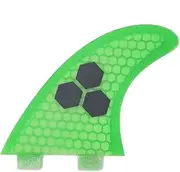 Snblzhef Surfboard Thruster Fins,Fiberglass Honeycomb Hexagons Green,G5 Surf Fin, for Surf Boards, Surfing Longboard