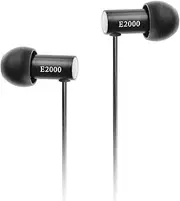 final E2000 in Ear Isolating Earphones, 6.4mm Dynamic Driver, High-Resolution, Aluminium Housing, Swing-Fit Eartips - Black Aluminium