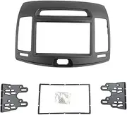 DKMUS Car Stereo Dash Radio Fascia Kit for 2006-2010 Hyundai Elantra (HD), Avante (HD) 2006-2010 Installation Trim Panel Frame Double Din (Grey)
