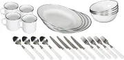 Stansport 24-Piece Enamel Camping Tableware Set