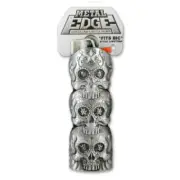 Metal Lighter Case for BIC Lighters, Lighter Protector and Bottle Opener - Skull