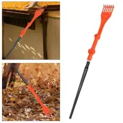 Leaf Rake Easy Assembly Orange Garden Tools Lawn Rake for Yard Debris Garden