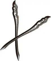 Ipetboom Natural Ebony Wood Pcs Hair Sticks Vintage Style Hair Pins for Women's Elegant Diy Hairstyles