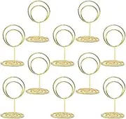 10pcs Desk Number Sign Holder Clip Metal Stand Clip for Table Photo Holder Stand Menu Memo Note User-Friendly