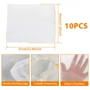 10Pcs Honey Filter Bag with Drawstring Nylon Honey Strainer Bag Efficient .t