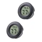 2-Pack Mini Hygrometer Thermometer Fahrenheit or Celsius Meter Digital LCD Monit