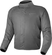 [SHIMA] RAINSHELL Wasserdichte Motorradjacke für Damen - Ultraleichter Regenschutz mit reflektierenden Einsätzen (Grau