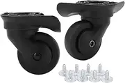 [JOROBURO] 1 Pair Luggage Wheel Replacement, PP PET Luggage Swivel Casters Mute Swivel Wheels Repalcement, Suitcase Wheels Luggage Wheels Travel Suitcase Wheels Accessory for Suitcase Black A52