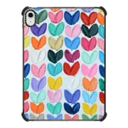 iPad 10.9-inch (10th gen) iPad Impact Case Polka Daub Rainbow Hearts
