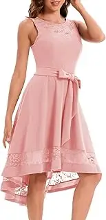 [Gardenwed] Mutter der Braut Kleider, Semi Formal Hochzeit Gast Hi Low Spitze Kleider